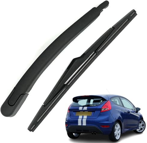 Ruolin Braccio e Spazzola Tergilunotto Posteriore, Braccio Tergicristallo Posteriore e Gomma Tergicristallo Compatibile con Ford Fiesta 2008-2017