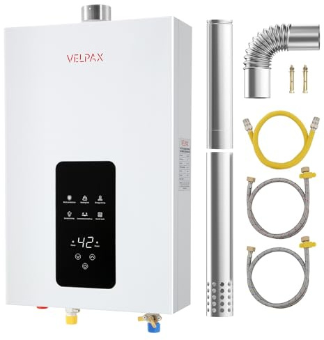 Natural Gas Tankless Water Heater, 4.21GPM 16L Indoor,Instant Hot Natural Gas Water Heater with Multi-Protection
