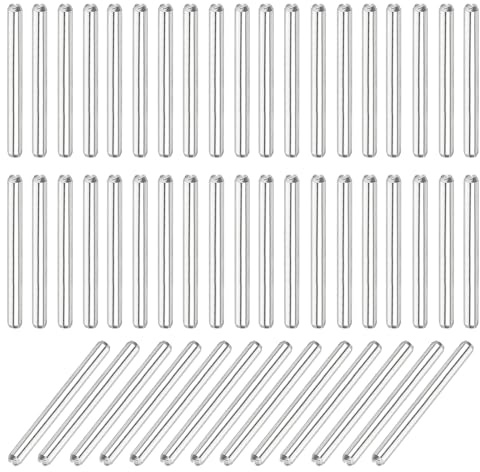 QUARKZMAN 110pz 1mm x 10mm, Cilindrica Perno in 304 Acciaio Inox, Spina Centraggio, Perno di Supporto in Metallo, Perni per Produzione Meccanica Industria Installazione Mobili, Argento