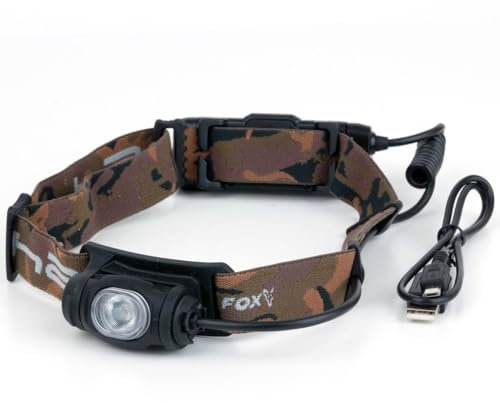 Fox Halo Al350C Headtorch - Kopflampe, Stirnlampe, Taschenlampe für Angler, Kopflicht