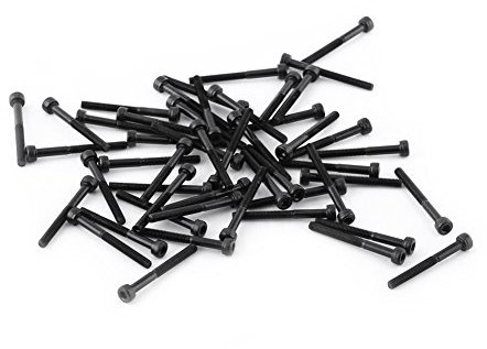 M3 Viti a Testa Cilindrica Esagonale Set 12,9 Acciaio al Carbonio DIN912 4-50mm, Filettatura Completa, Finitura Semplice(M3*30mm(parzialmente filettata)-50Pz / Set)