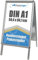 DisplayLager, Dänische Qualität - Kundenstopper Alu-Line Rondo inkl. 2 x APET für 2 Plakate (beidseitig) - Wetterfest Plakatständer Gehwegaufsteller Werbetafel (A1)