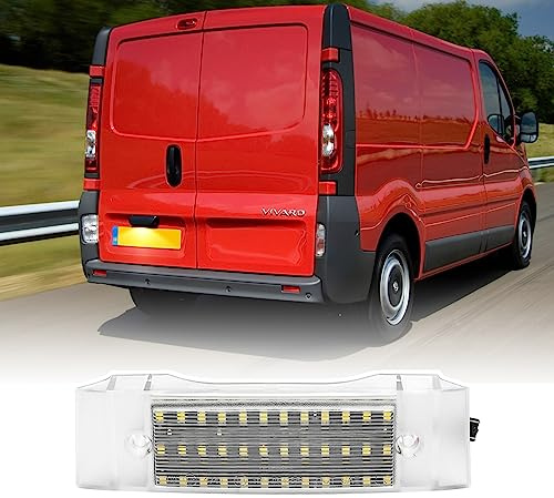 njssjd Eclairage de plaque d'immatriculation LED blanc compatible avec O.pel Vivaro A B, R.enault Trafic II III, N.issan NV300 Primastar, Fiat Talento