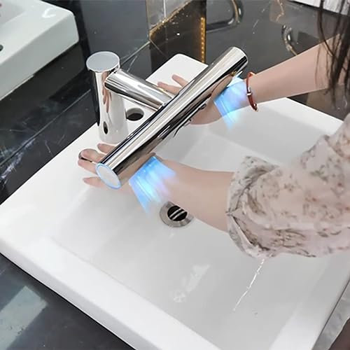 HLGKBY Grifo automático con Sensor sin Contacto con secador de Manos, secador de Manos de inducción de 1150 W con Filtro HEPA, con función de Secado, Secado de Manos de Alta Velocidad en 6 Segundos