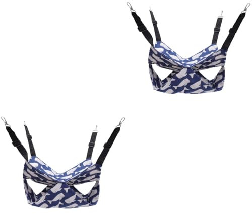 Beavorty 2st Hamster Hängematte Hamster-hängematte Katze Schläft Eichhörnchenkäfig-hängematte Katzenkäfig-hängematte Hängende Hängematte Für Haustiere Segeltuch Die Katze Eichhörnchen Käfig