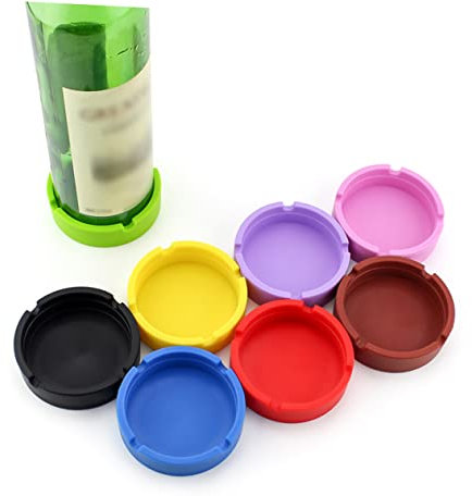 Hoement 2 Pezzi Cuscinetti in Silicone Per Bottiglie Di Vino E Birra Protezione Anti-scivolo Sottobicchieri Resistenti E Sicuri