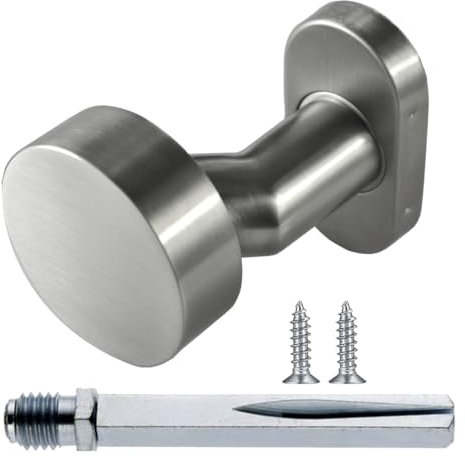 ALSTEN TECH Runder Türknauf aus Edelstahl, 53 mm, Festknauf, für Haustür, Einganstür Innen und Außen, Balkontür, nicht drehbar, feststehend