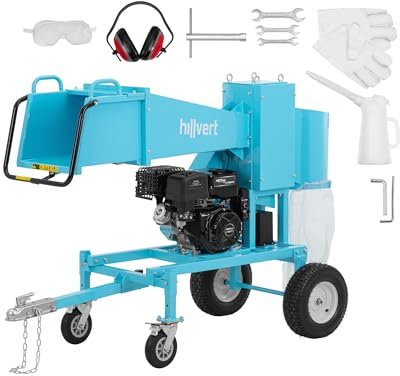 hillvert Broyeur de végétaux 18 CV Ø 12 cm - Broyeur thermique Broyeur de jardin