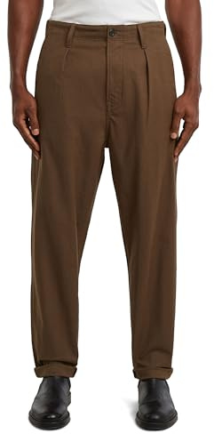 G-STAR Vaqueros Pleated Chino Relaxed Tapered para Hombre, Multicolor (desert palm/deep brown hb D24543-D731-H616), 33W / 32L