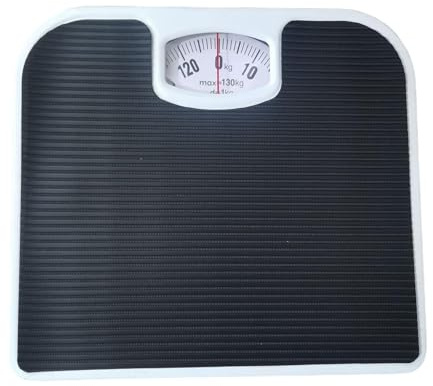 lopituwe Non Slip Pad Bathroom Scale Secure Weighing Experience Every Time Fast Response Non Slip Pad Dial Mechanical Scale Home, black, 26.5 * 24 * 4
