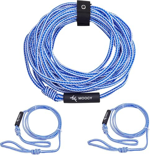 Tow Rope with Floating Foam Buoy,Tow Rope for Towable Tubes for Boating,Wake Surfing, Waterskiing 3-piece Set 40FT/10FT/10FT