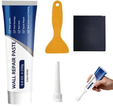 Semplice pasta per riparazioni per crepe murali – 18 x 6 cm, si asciuga rapidamente | Pasta sigillante per buchi, crepe, fai da te, stucco, piastrelle, calcestruzzo, doccia, pavimento, bagno