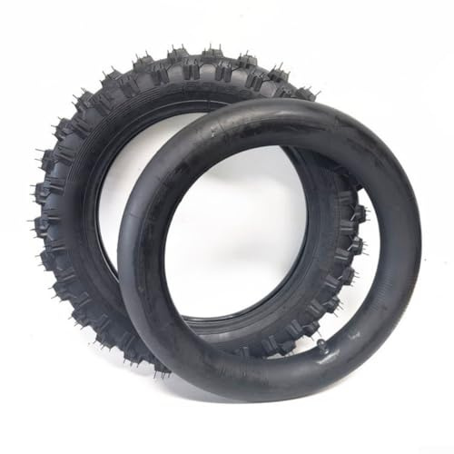 Pneumatico 14x2.50 e camera d'aria Set con pareti spesse per scooter elettrici fuoristrada con trazione e valvola a punta curva nera (bocca dritta)