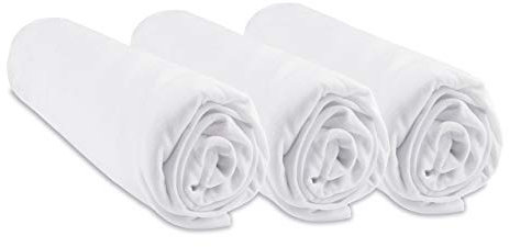 3 Spannbettlaken für Babytragetasche, 32 x 72 cm, oval | Weiß | 100% Bambus | kompatibel mit ovalen Matratzen für Babyschale, Kinderwagen, Babytragetasche, ausziehbar | Marke Easy Dort | Oeko Tex |