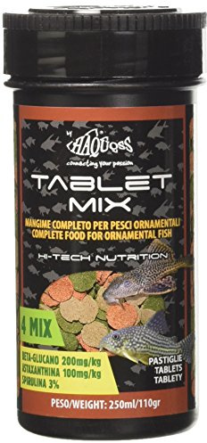 Haquoss Tablette Mix Nourriture en Pastilles pour Poissons Nettoyeurs de Fond et de Verre, 250 ml/90 g