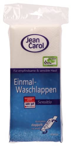 Jean Carol Einmal-Waschlappen, Sensitiv, 28 Stück