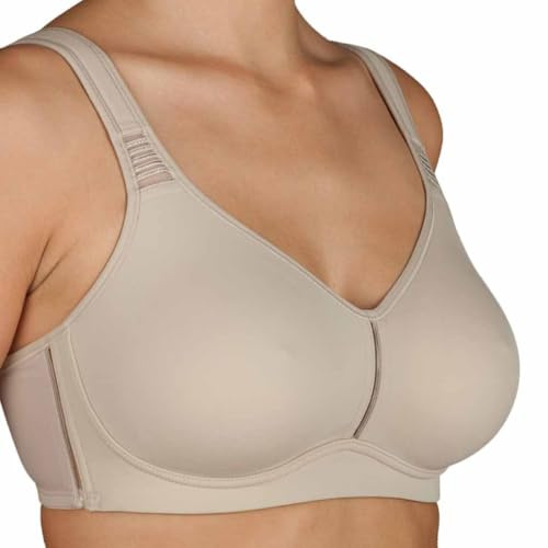 Selene, Reggiseno Contenitivo Donna con Fascia Anatomica, Senza Ferretto e Imbottitura, con Spalline Larghe Comfort, Collezione Elvira, Colore Terra, Taglia 5D