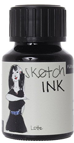 Rohrer & Klingner sketchINK - Schwarz, 50ml Flasche, Pigmentbasiert, Zeichentinte