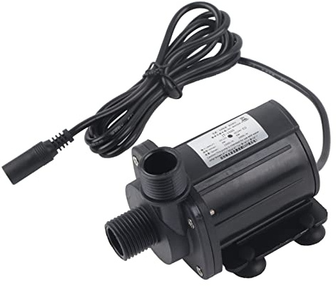 Bomba de Agua Sumergible 12V CC 5M Bomba de Cabeza Sin Escobillas y Bajo Ruido para Acuario Estanque Pecera Circulación Calefacción -40℃ a 100℃