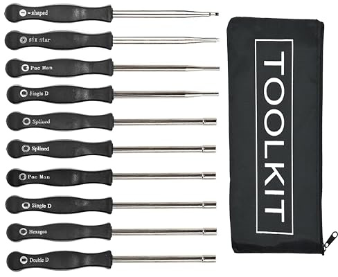 Hippotech 10 pcs Outil de réglage du carburateur Kit de tournevis pour carburateur à 2 cycles commun Réglage du petit carburateur Moteur Réglage de l'outil de réglage