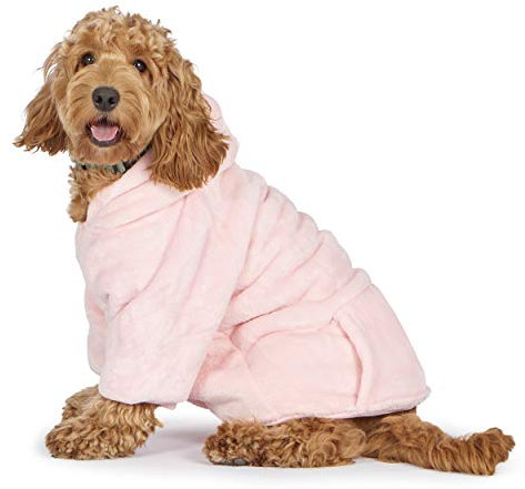 Snuggy Hundepullover - Kuscheliger, Flauschiger & warmer Hundemantel mit Clip-Verschluss I Hochwertige, tragbare Hunde Hoodie I Niedliche Kleidung für kleine - mittelgroße Hunde - Small, Rose