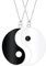HLenyoy 2 Matching Yin Yang Bff Paare Halskette Kette Freundschaft Freundin Damen Herren Bester Freund Halskette Geschenke für Valentinstag Geburtstag (Silber)