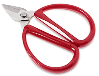 R&R SHOP - Ciseaux de précision en Acier de 12 cm, avec Manche Large et Petite Lame pour Une précision et Une Force de Coupe maximales, Rouge