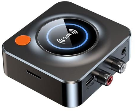 eppfun Adattatore audio Bluetooth 5.3, ricevitore Bluetooth per impianto stereo, jack AUX da 3,5 mm e RCA, adattatore per altoparlante amplificatore e autoradio