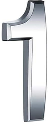 Door Numbers 3 Inches 3D Self Adhesive Mailbox Numbers for Street House Mailbox Apartment Hotel Courtyard (Silver-1)
