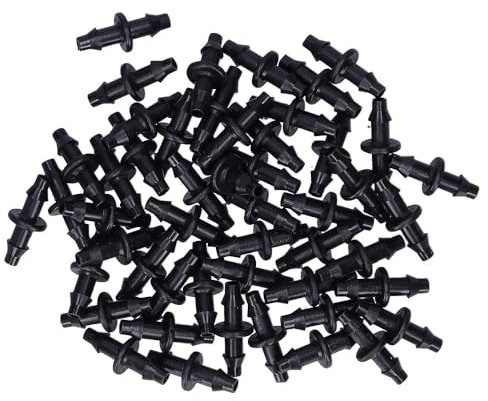Yabound 4/7 Connettore A 2 Vie Per Tubo, 100 Pezzi Connettori Raccordi Per Tubi Irrigazione, Connettore Per Irrigazione A Goccia Accessori, Per Aiuole, Fattorie, Prati, Giardinaggio