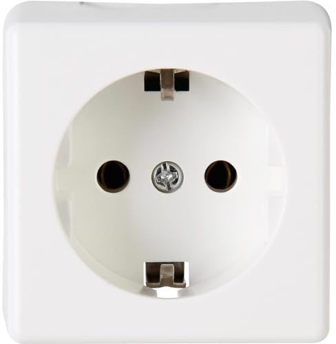 Kopp Enchufe con protección de contacto para Pared, sin placa base, Enchufe Pared, color: blanco