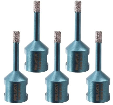 6mm porcelain tile drill bit - MINLAYCUT 5pcs M14 Diamond Core Drill Bits 6mm Tile Hole Saw Cutter for Porcelain Tile Ceramic Granite Marble