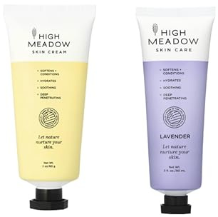 High Meadow Skin Care Bundle - Natural Lanolin (Unscented and Lavender) Cream Set for Intensive Hydration, Moisturizing, and Repair - Shea Butter, Beeswax, Vitamin E - Great for Dry Skin.