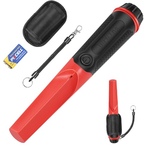 IP68 Fully Waterproof Metal Detector Pinpointer for Adults & Kids,Handheld Metal Detector Wand with 360° Detection,LED Indicator,Easy to Use 3 Alert Modes,Professional for Gold,Coins,Beach(DS-1)