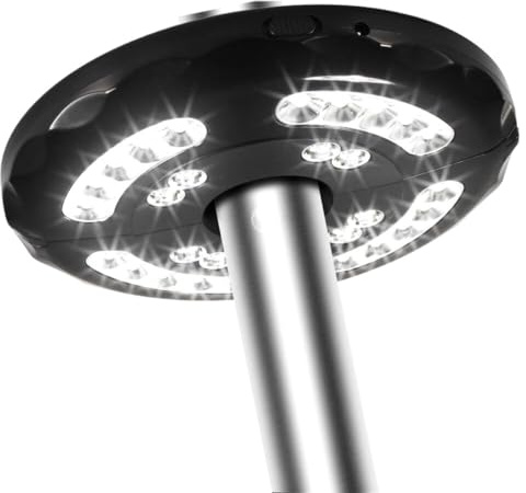 Artibetter Luces Recargables para Sombrillas de Patio con Leds y Tres de Iluminación para Camping y Uso Negro