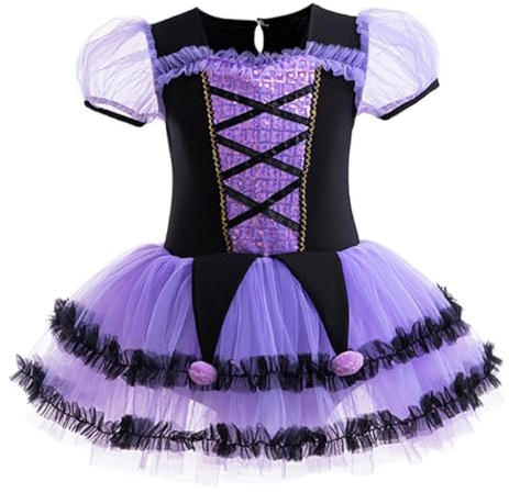 Lito Angels Girls Ballet Tutu Dress Ballerina Princess Costume Purple Tulle Skirt Kids Dance Wear Birthdays Fancy Outfit Age 5-6 Years