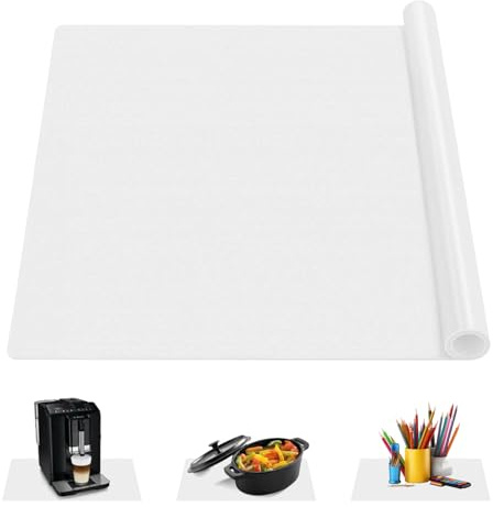 2 Pcs Clear Silicone Mat, 15.7”X11.8” Non-Slip Heat Resistant Wipeable