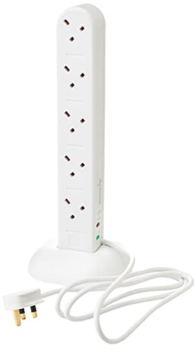 Status Tower Multi Plug Extension 10 Socket Extension Cable 2m Extension Lead 10WS2MTSSP2