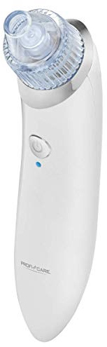 ProfiCare PC-PR 3025 Pickelentferner für Gesichtsreinigung, Mitesserentferner/Porenreiniger, Poren-Sauger Set elektrisch für alle Haut-Typen, Akku-betrieb, USB-Akkuladung, inkl. 4 Aufsätze, weiß