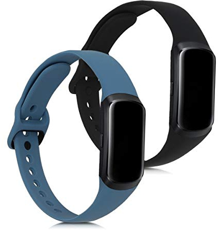 kwmobile 2X Sportarmband kompatibel mit Samsung Galaxy Fit (SM-R370) Armband - Fitnesstracker Band Set aus TPU Silikon