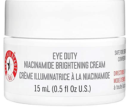 First Aid Beauty Augencreme, Niacinamid, reduziert Augenringe, 15ml, hellt auf, spendet Feuchtigkeit und glättet die Augenkonturen