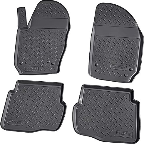 Recambo Alfombrillas de Goma 3D compatibles con Seat Cordoba | Ibiza | 6L | 2002 2008 | Alfombrillas de Goma para Coche | Ajuste Borde | Color Negro