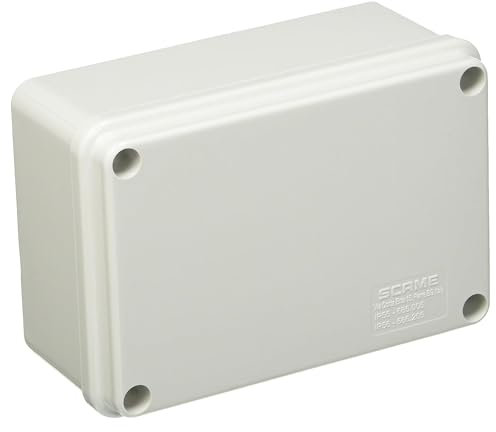 Poly Pool PP0291 Boîte rectangulaire de dérivation, Murale, Dimensions intérieures 120 x 80 x 50 mm, Gris