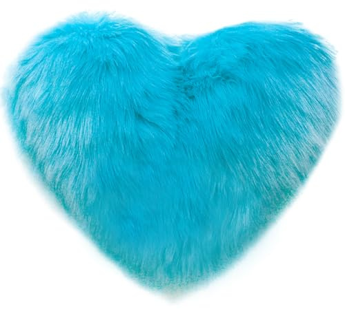 Uposao Cuscino Forma Di Cuore Morbido Soffice Casa Peloso Finta Pelliccia Cuscino Del Divano Cuscino In Peluche Per La Decorazione Della Stanza Della Camera Da Letto Di Casa, 40 x 50 Cm