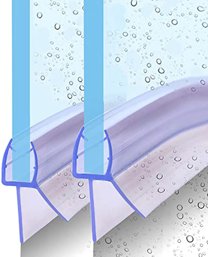 KOOBON Lot de 2 joints de douche incurvés, 100 cm, pour épaisseur de verre de 4 mm, 5 mm, 6 mm, pour douche ronde, quart de cercle, cabines de douche, baignoires, déflecteur d'eau, protection