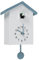 Modern Cuckoo Clock with Working Bird Minimalist Chiming Wall Clocks Battery Powered, Delicate Bird House Hanging Watch Decoration Pendulum Clock for Living Room Kitchen Office Wall Art(grey)