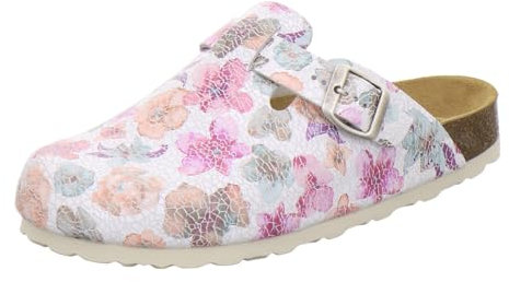 AFS-Schuhe 2900 Clogs Damen Bequeme Hausschuhe mit Fußbett aus Leder Made in Germany (38 EU, Hawaii Leder)