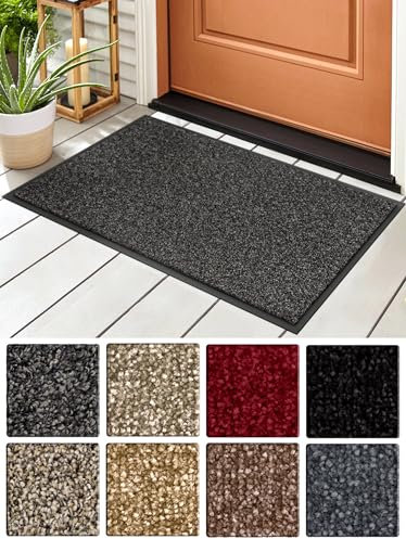 Carpet Diem Prestige Schmutzfangmatte schön und haltbar, Premium Fußmatte innen & außen - Sauberlaufmatte für Eingangsbereich, Flur & Haustür - Anthrazit-Schwarz 80x120 cm