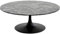 Kare Design Couchtisch Schickeria Marmor, Schwarz, 120cm Durchmesser, Wohnzimmertisch, Stahlgestell, Tischplatte aus Holz Marmor-Optik, Wohnzimmer, Rund, 42x110x110 cm (H/B/T)