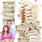 LXYYDS 48 Piezas Juego de Torre de Bloques Súper Traviesos, Juego Torre Apilable San Valentín Parejas, Lust Tower Blocks, Juegos de Madera Apilables, para Citas, Parejas